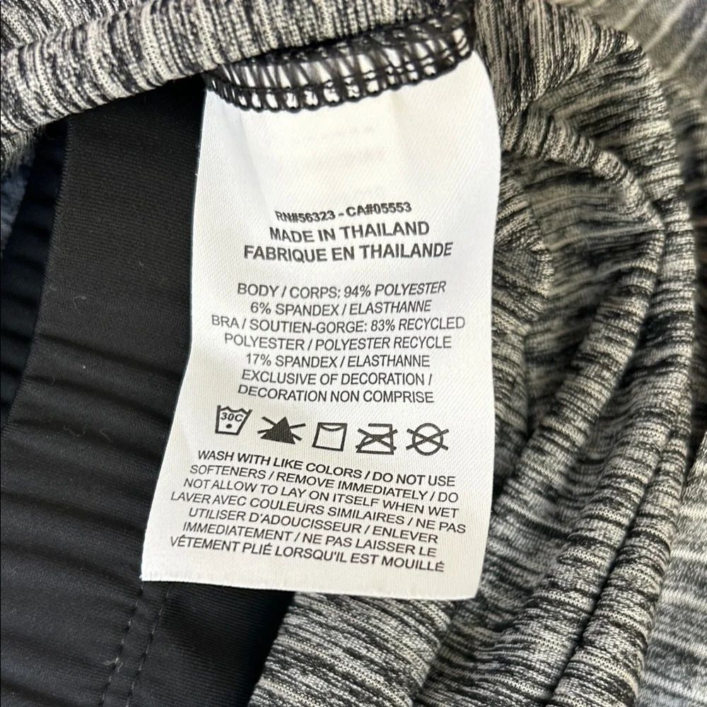 Nike Girl's Striped Black and Gray Tank Top